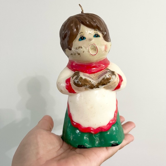 Vintage Jasco and Avon Christmas Wax Candle Figures People And Dog Set of Three - Picture 3 of 11